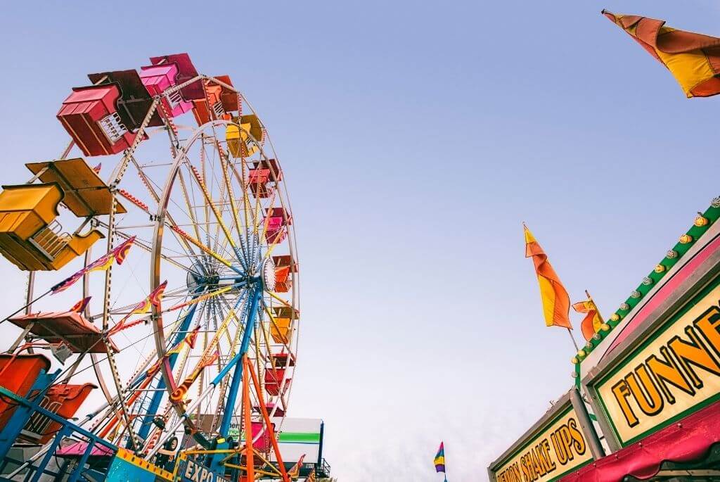 Volksfeste mit Wohnmobil Riesenrad unten